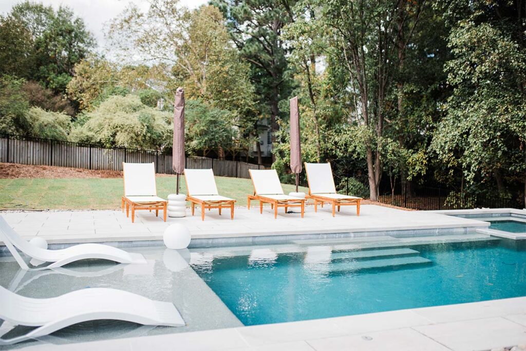 Concrete Cray pool surrounds and patio