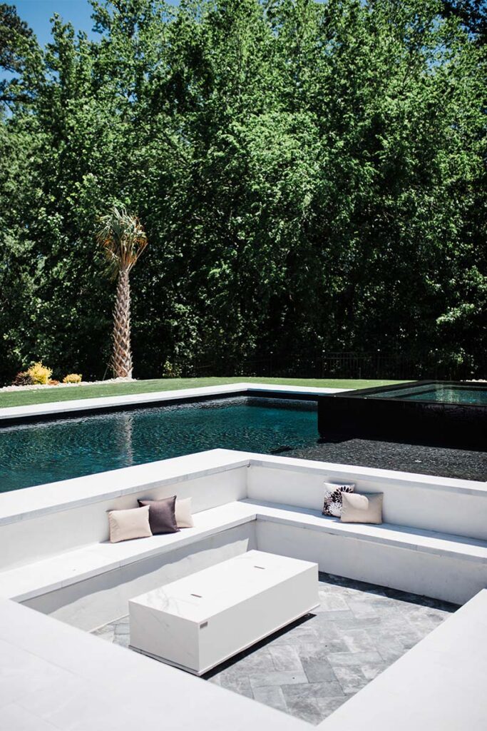 Modern Apex in Apex, North Carolina sunken fire pit lounge